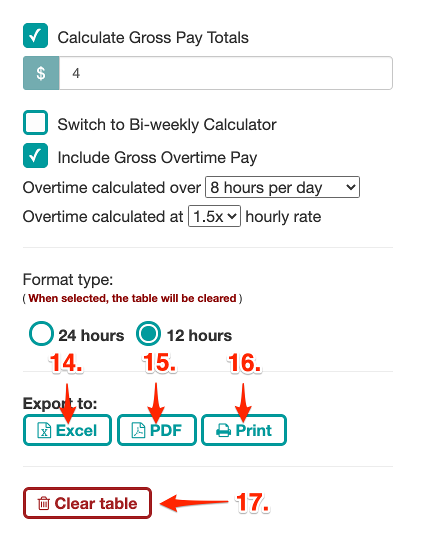 Free Timesheet Calculator, Free Time Clock, Time Card Calculator ...